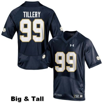Notre Dame Fighting Irish Men's Jerry Tillery #99 Navy Blue Under Armour Authentic Stitched Big & Tall College NCAA Football Jersey IQW2399VS